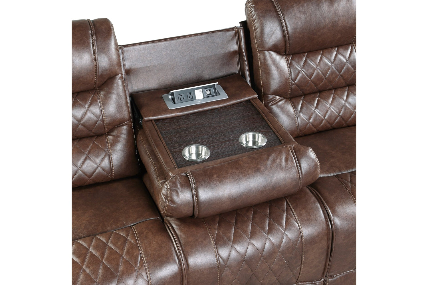 Putnam Brown Reclining Living Room Set - SET | 9405BR-1 | 9405BR-2 | 9405BR-3 - Bien Home Furniture & Electronics