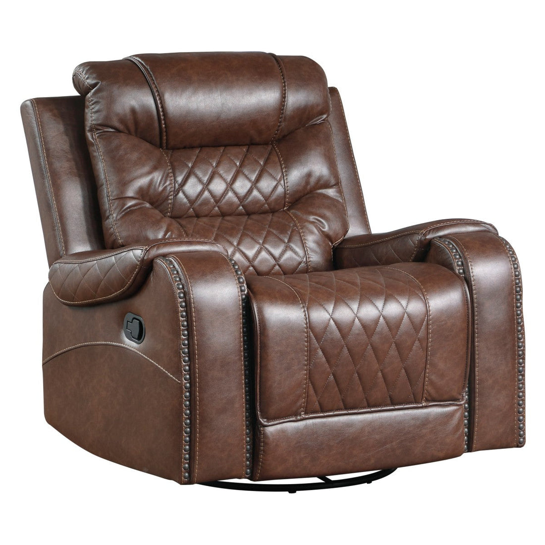 Putnam Brown Swivel Reclining Chair - 9405BR-1 - Bien Home Furniture &amp; Electronics