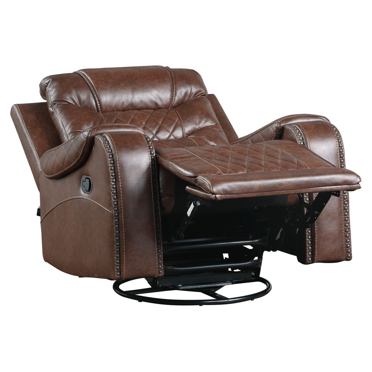 Putnam Brown Swivel Reclining Chair - 9405BR-1 - Bien Home Furniture & Electronics