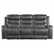 Putnam Gray Power Double Reclining Sofa - 9405GY-3PW - Bien Home Furniture & Electronics