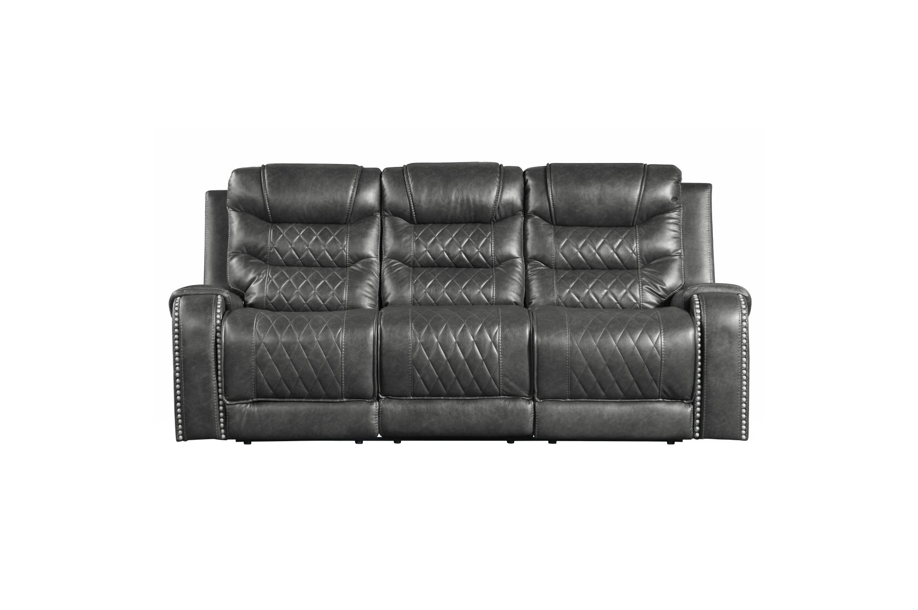 Putnam Gray Reclining Living Room Set - SET | 9405GY-1 | 9405GY-2 | 9405GY-3 - Bien Home Furniture & Electronics