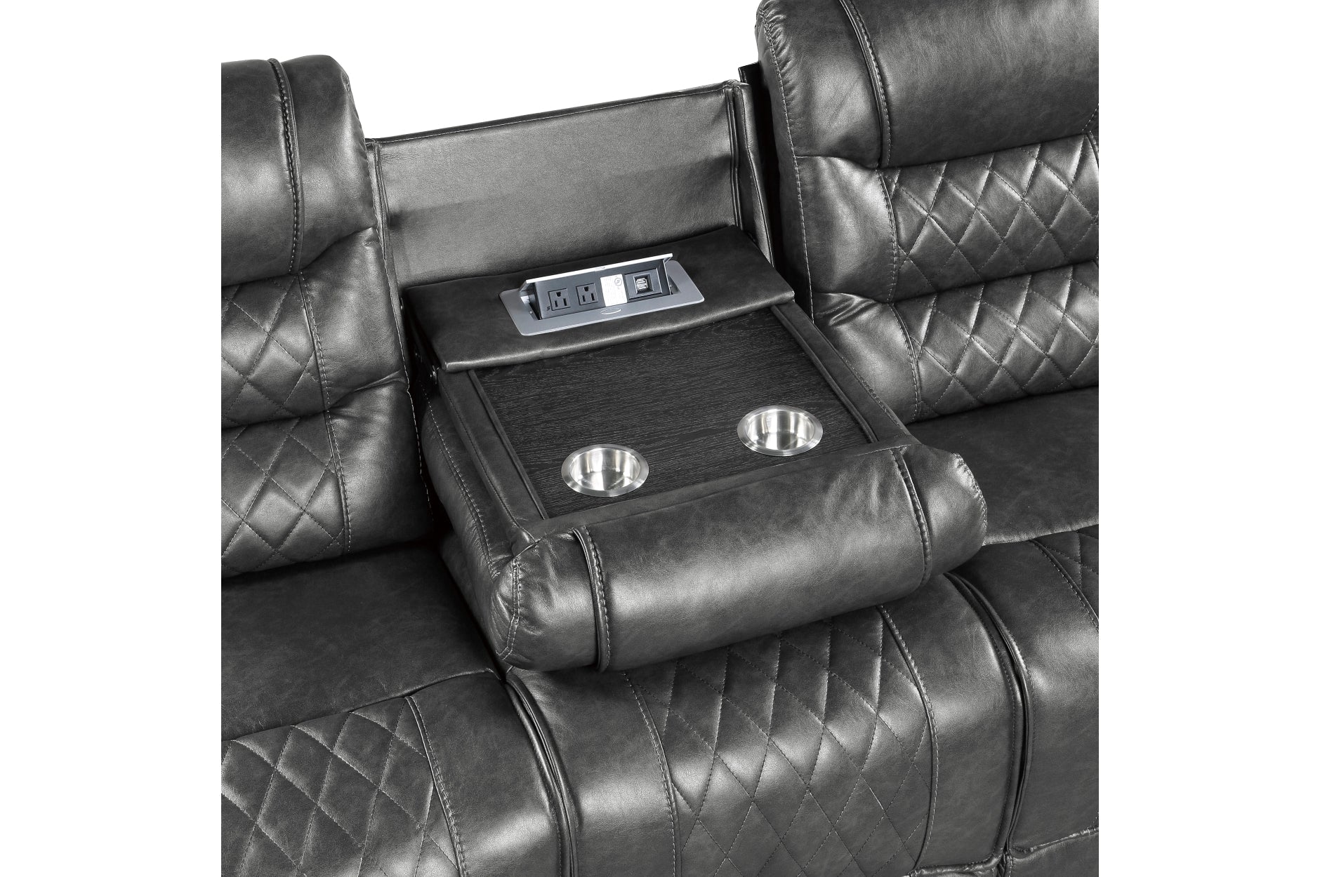 Putnam Gray Reclining Living Room Set - SET | 9405GY-1 | 9405GY-2 | 9405GY-3 - Bien Home Furniture & Electronics
