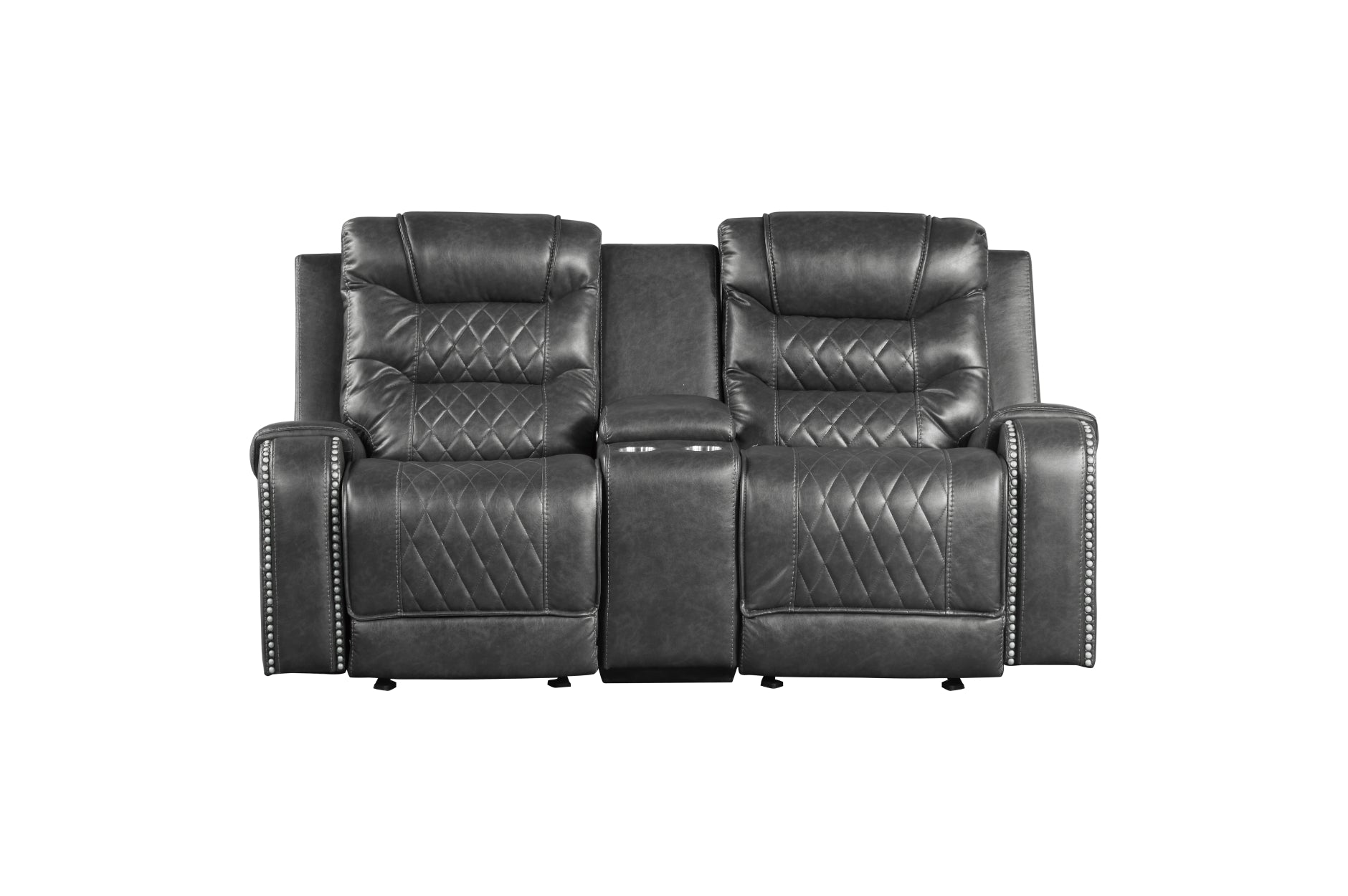 Putnam Gray Reclining Living Room Set - SET | 9405GY-1 | 9405GY-2 | 9405GY-3 - Bien Home Furniture & Electronics
