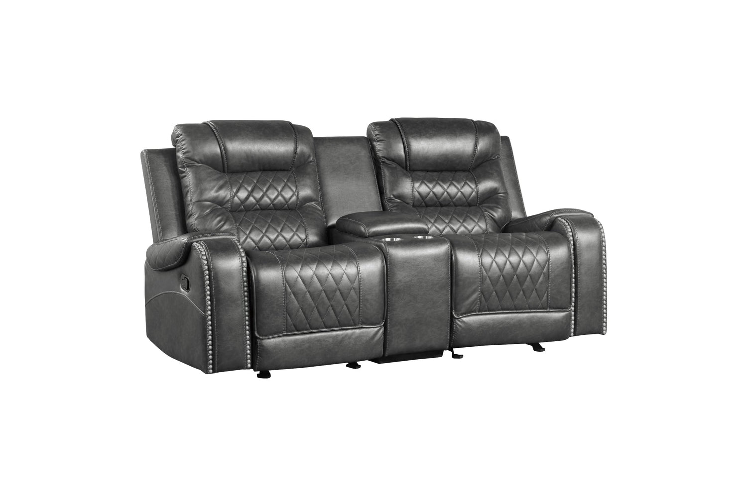 Putnam Gray Reclining Living Room Set - SET | 9405GY-1 | 9405GY-2 | 9405GY-3 - Bien Home Furniture & Electronics