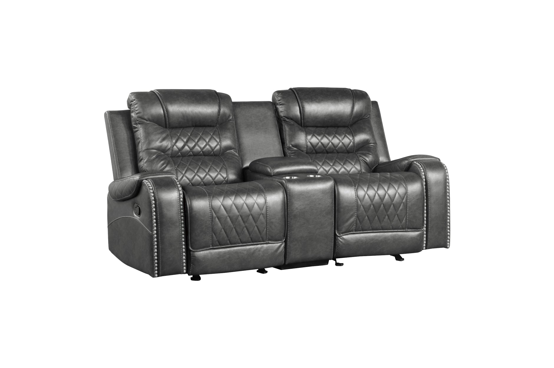 Putnam Gray Reclining Living Room Set - SET | 9405GY-1 | 9405GY-2 | 9405GY-3 - Bien Home Furniture & Electronics