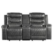 Putnam Gray Reclining Loveseat With Console - 9405GY-2 - Bien Home Furniture & Electronics
