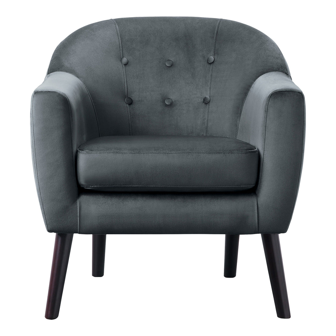 Quill Gray Velvet Accent Chair - 1127GY-1 - Bien Home Furniture &amp; Electronics