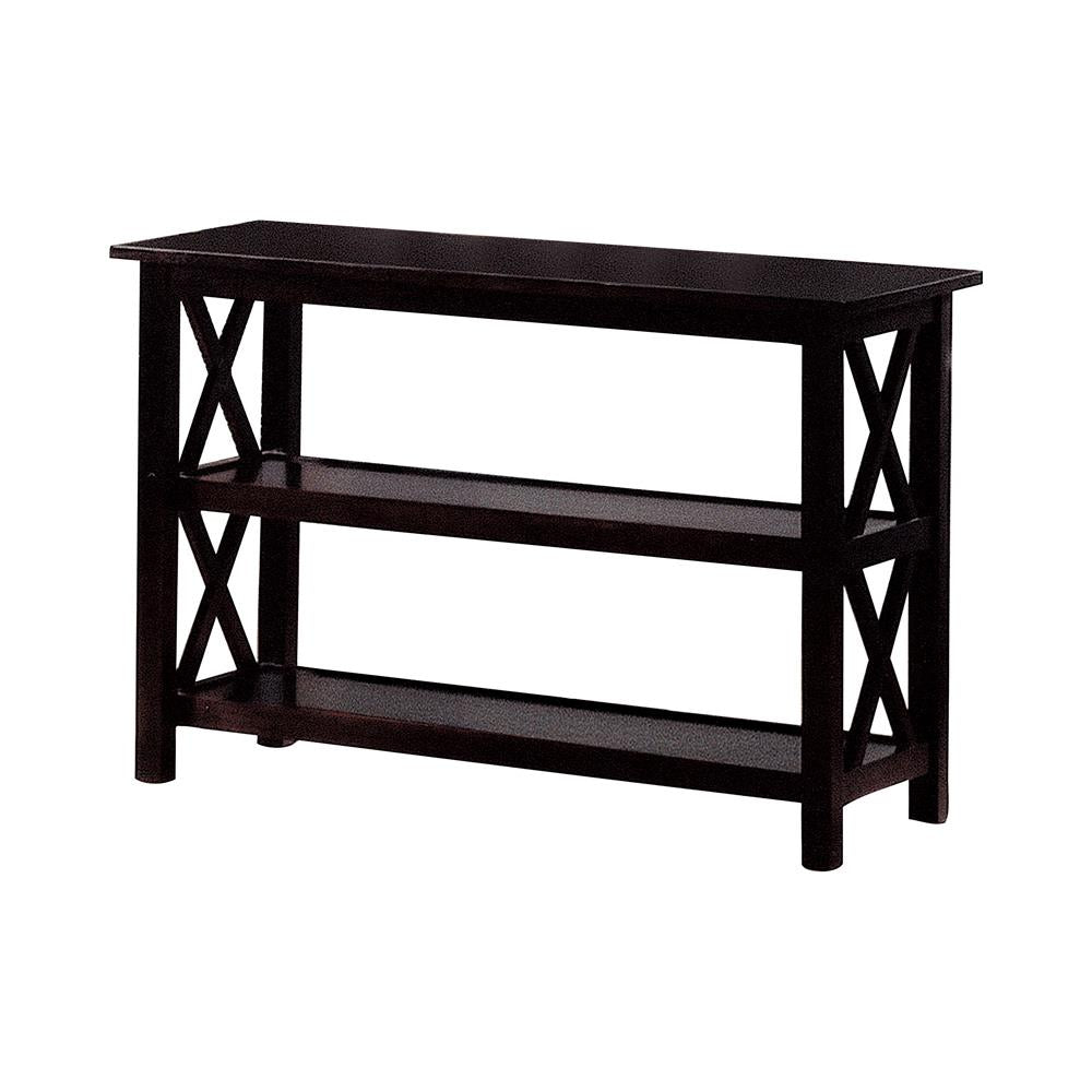 Rachelle Sofa Table with 2-Shelf Deep Merlot - 5910 - Bien Home Furniture & Electronics