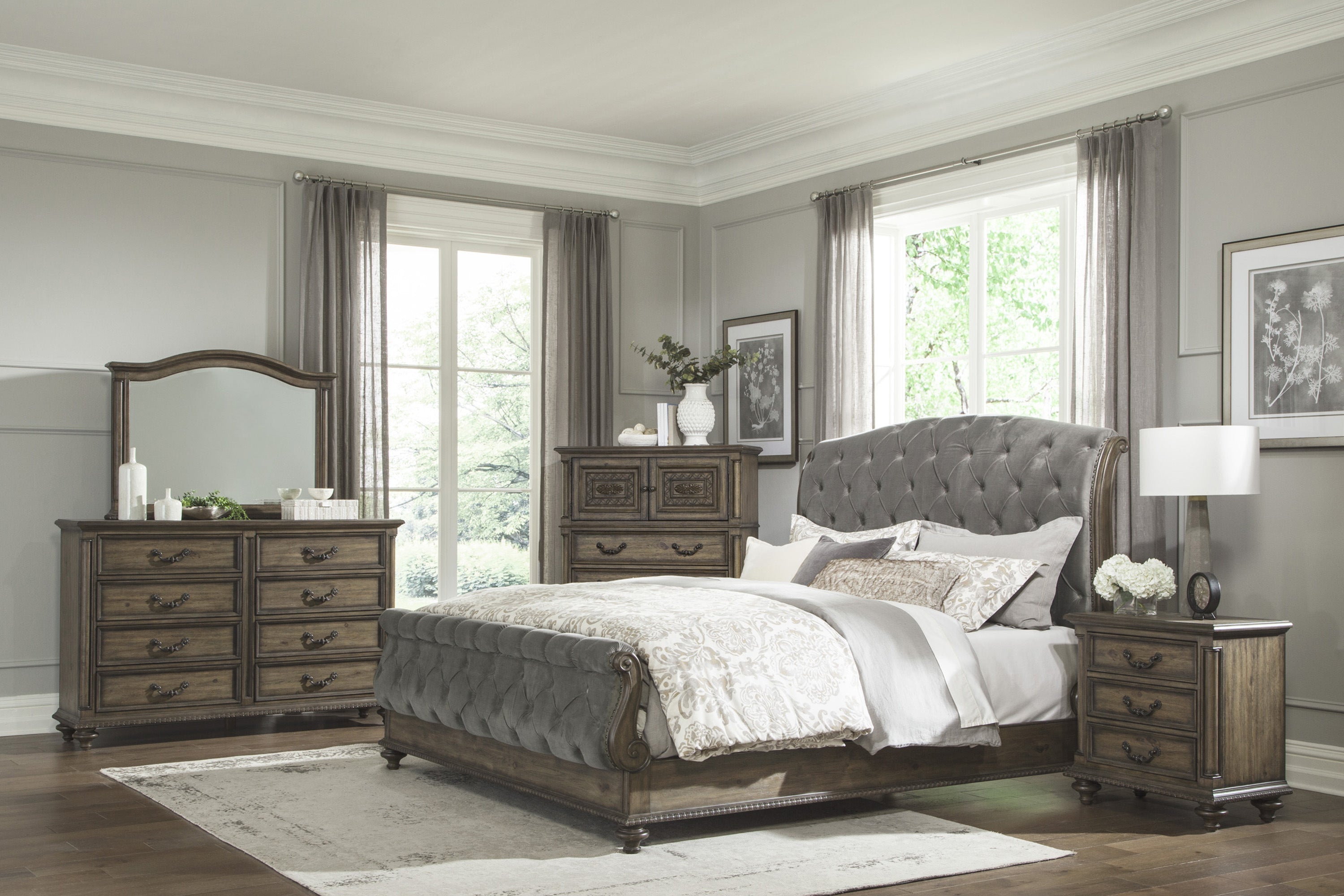 Rachelle Weathered Pecan Chest - 1693-9 - Bien Home Furniture & Electronics