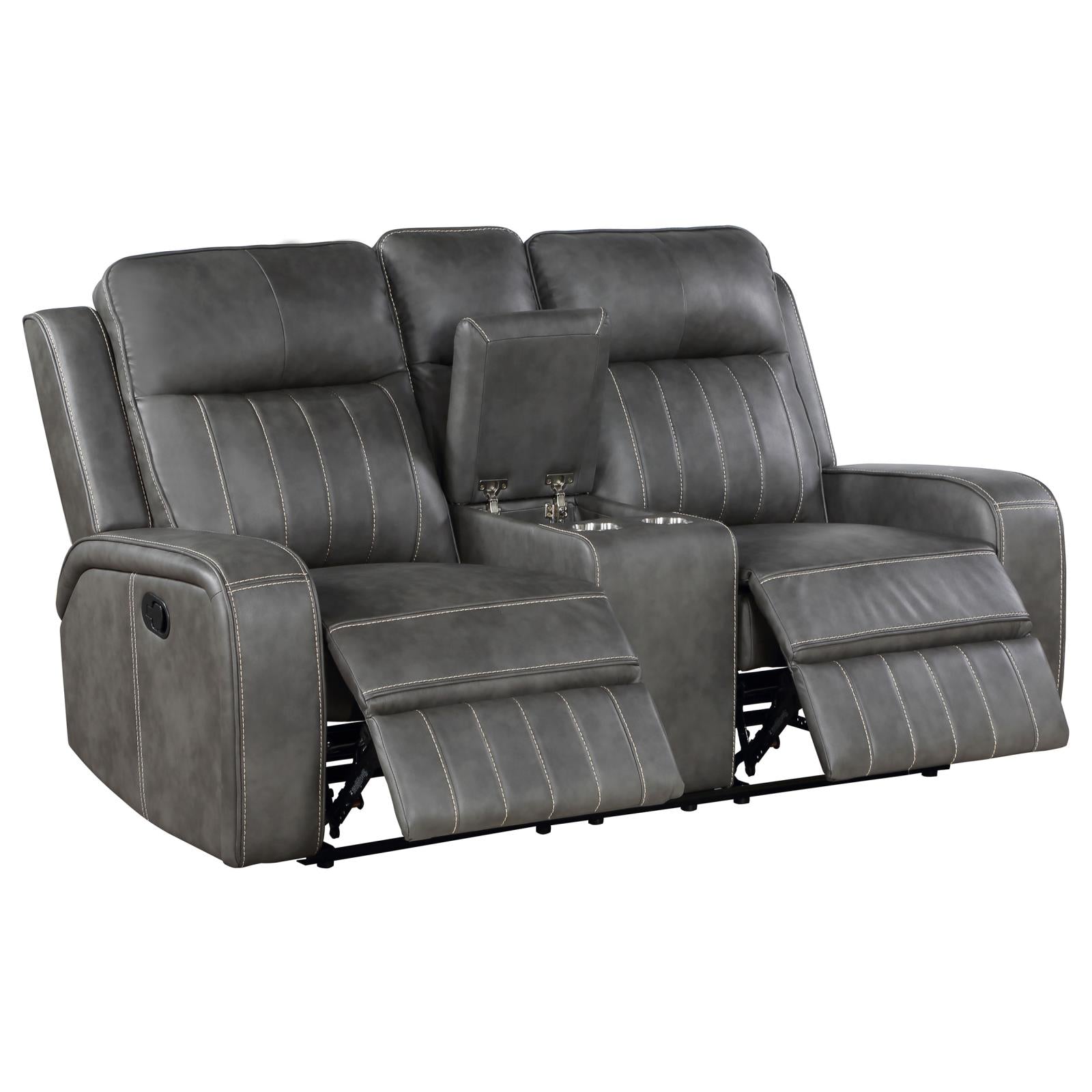 Raelynn 2-piece Upholstered Motion Reclining Sofa Set Grey - 603191-S2 - Bien Home Furniture & Electronics