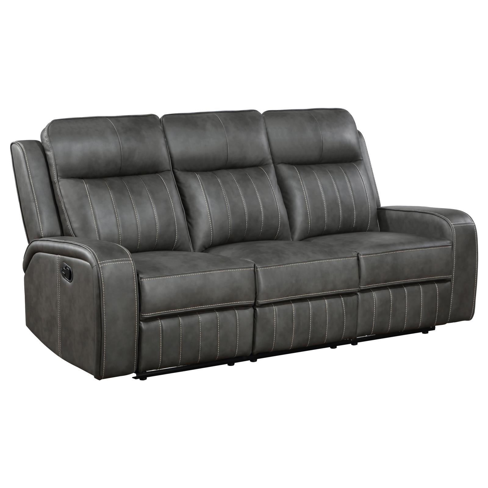 Raelynn 2-piece Upholstered Motion Reclining Sofa Set Grey - 603191-S2 - Bien Home Furniture & Electronics