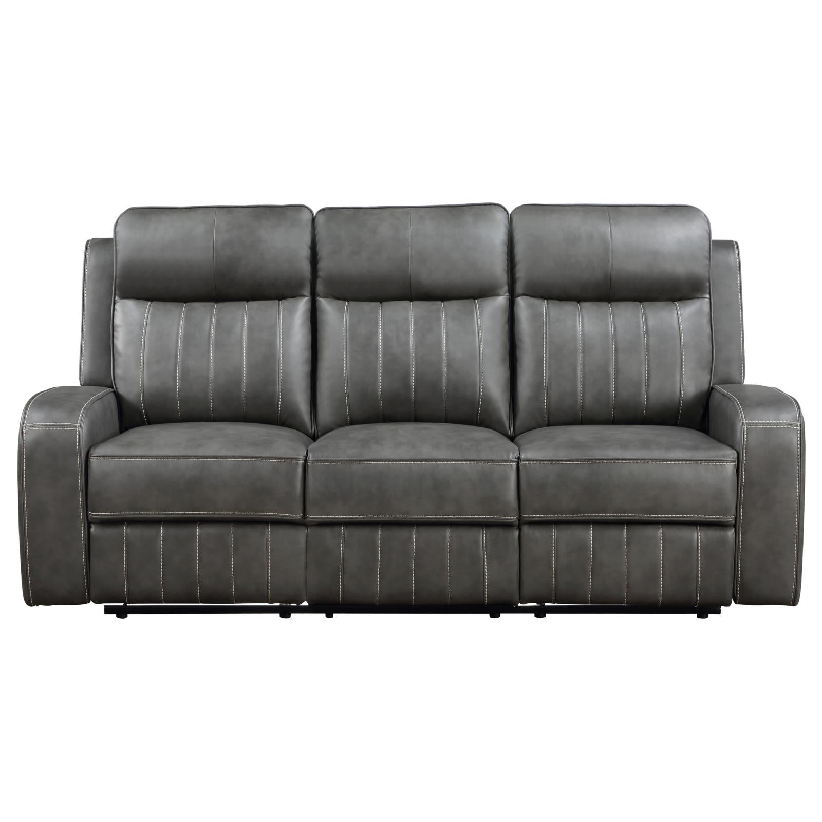 Raelynn 2-piece Upholstered Motion Reclining Sofa Set Grey - 603191-S2 - Bien Home Furniture & Electronics