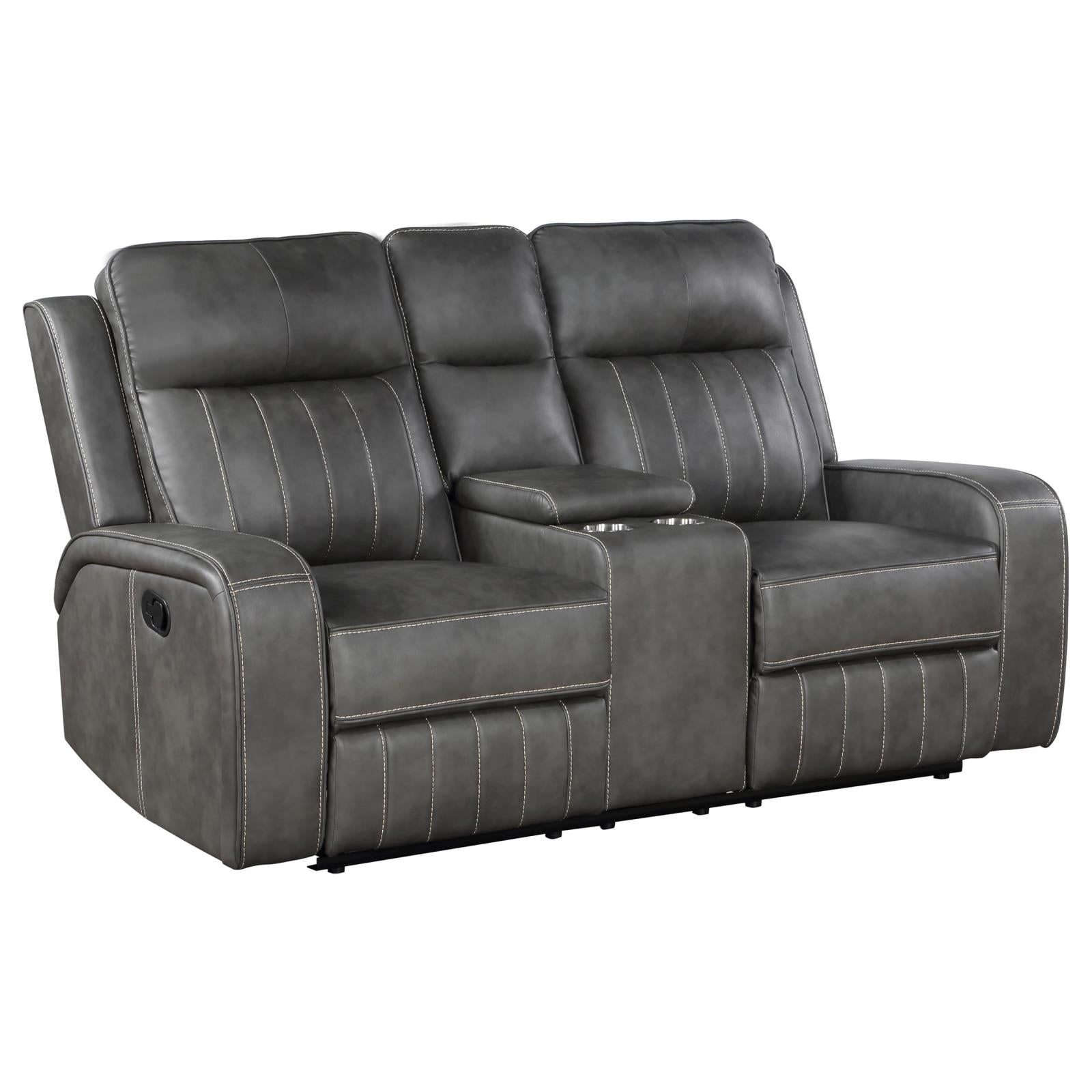 Raelynn 3-piece Upholstered Motion Reclining Sofa Set Grey - 603191-S3 - Bien Home Furniture & Electronics