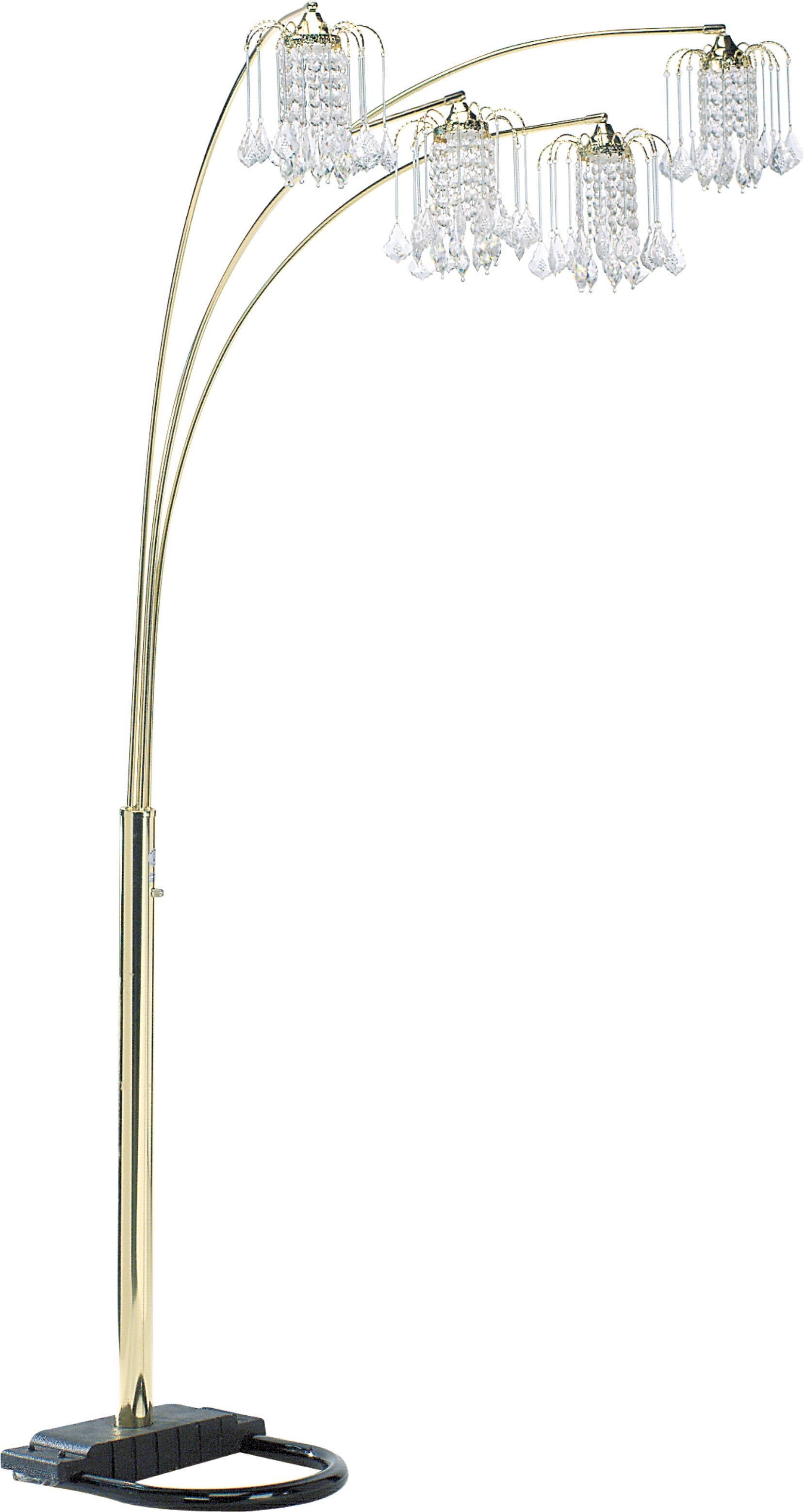 Rain Drop Arc Gold 84" Floor Lamp - 4893G - Bien Home Furniture & Electronics