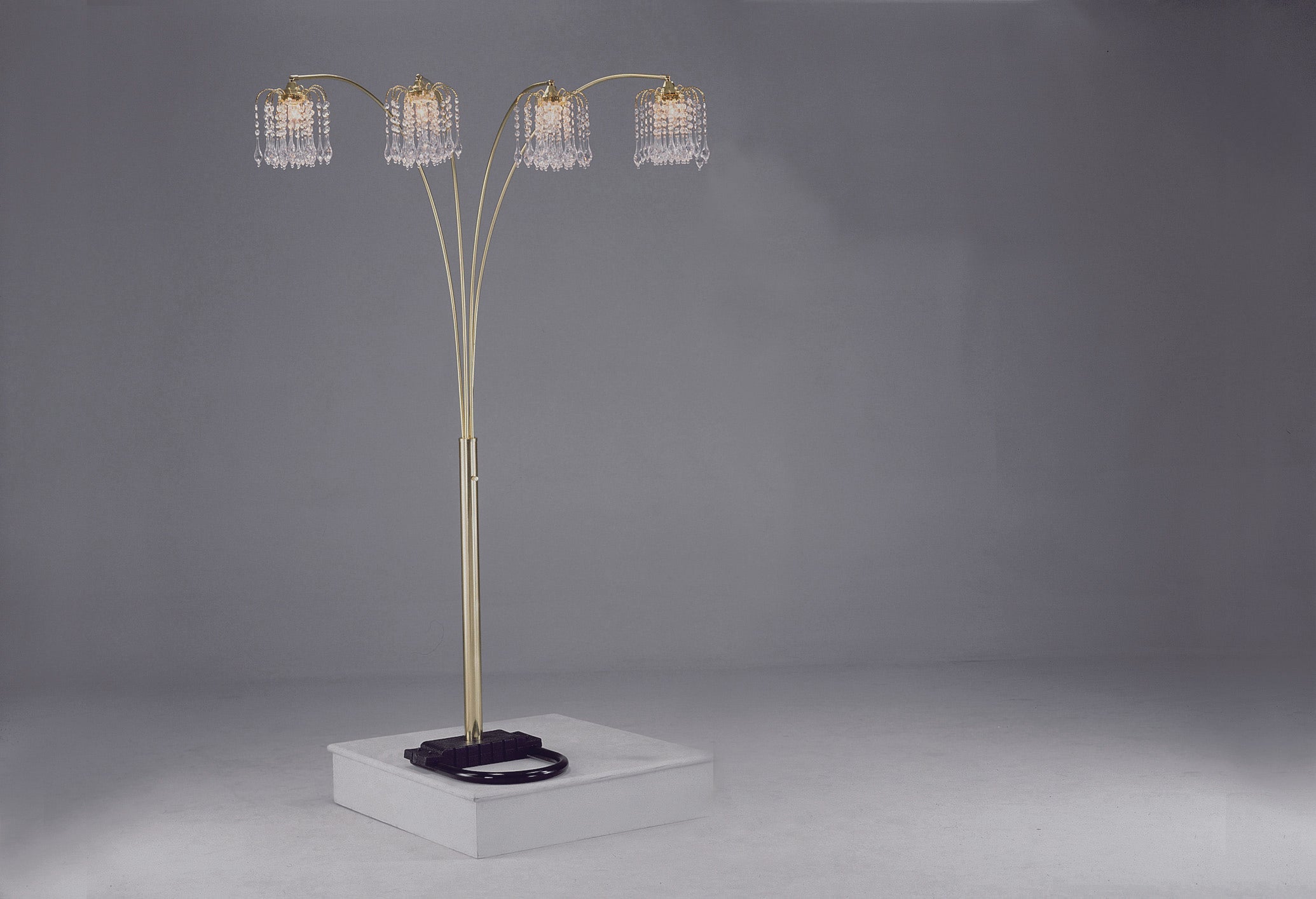 Rain Drop Arc Gold 84" Floor Lamp - 4893G - Bien Home Furniture & Electronics