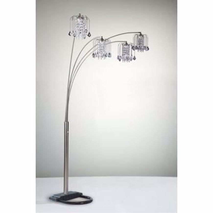 Rain Drop Arc Pewter 84" Floor Lamp - 4893PEW - Bien Home Furniture & Electronics