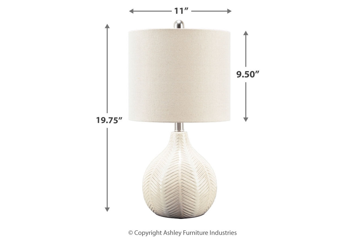 Rainermen Off White Table Lamp - L180024 - Bien Home Furniture & Electronics