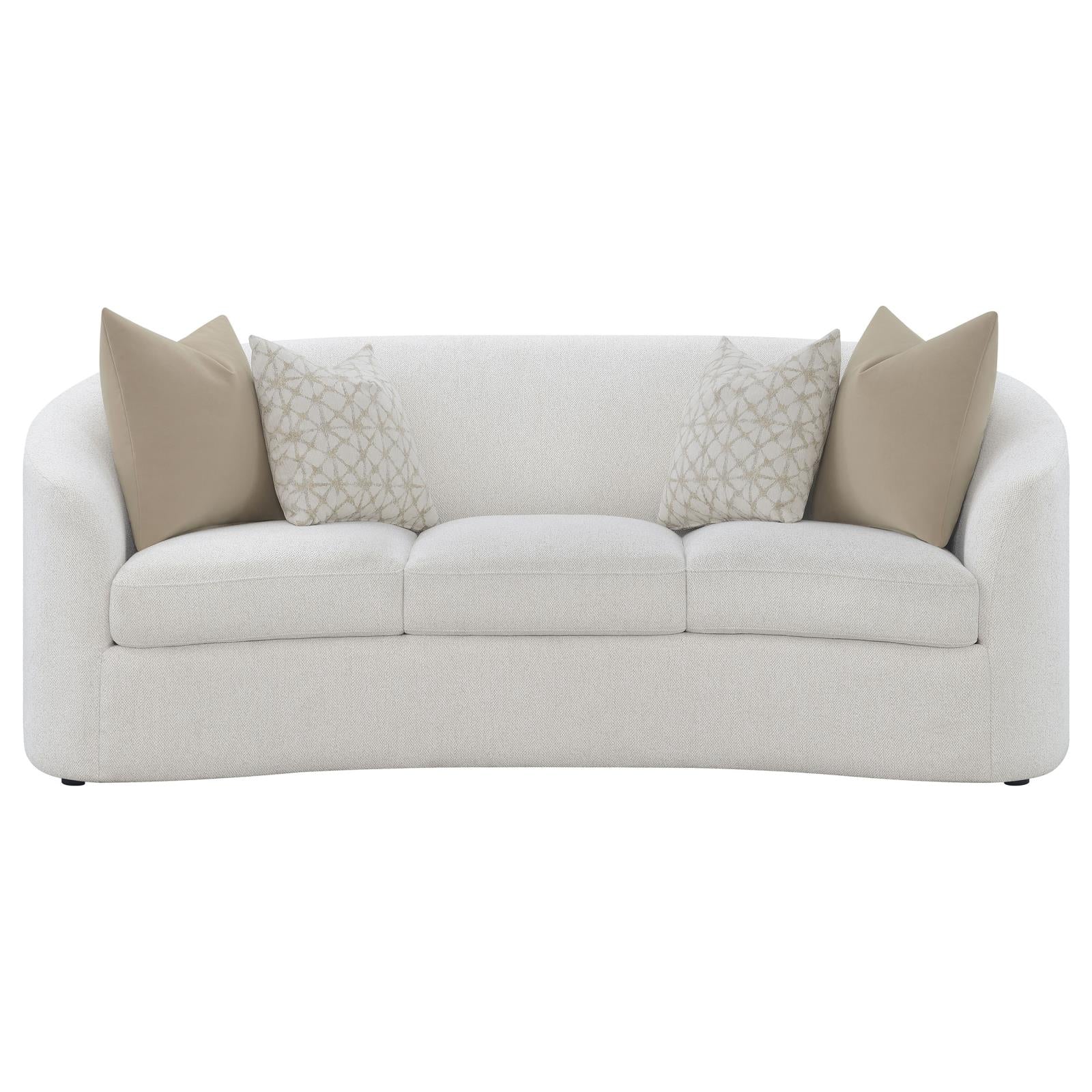 Rainn 3-Piece Upholstered Tight Back Living Room Set Latte - 509171-S3 - Bien Home Furniture & Electronics