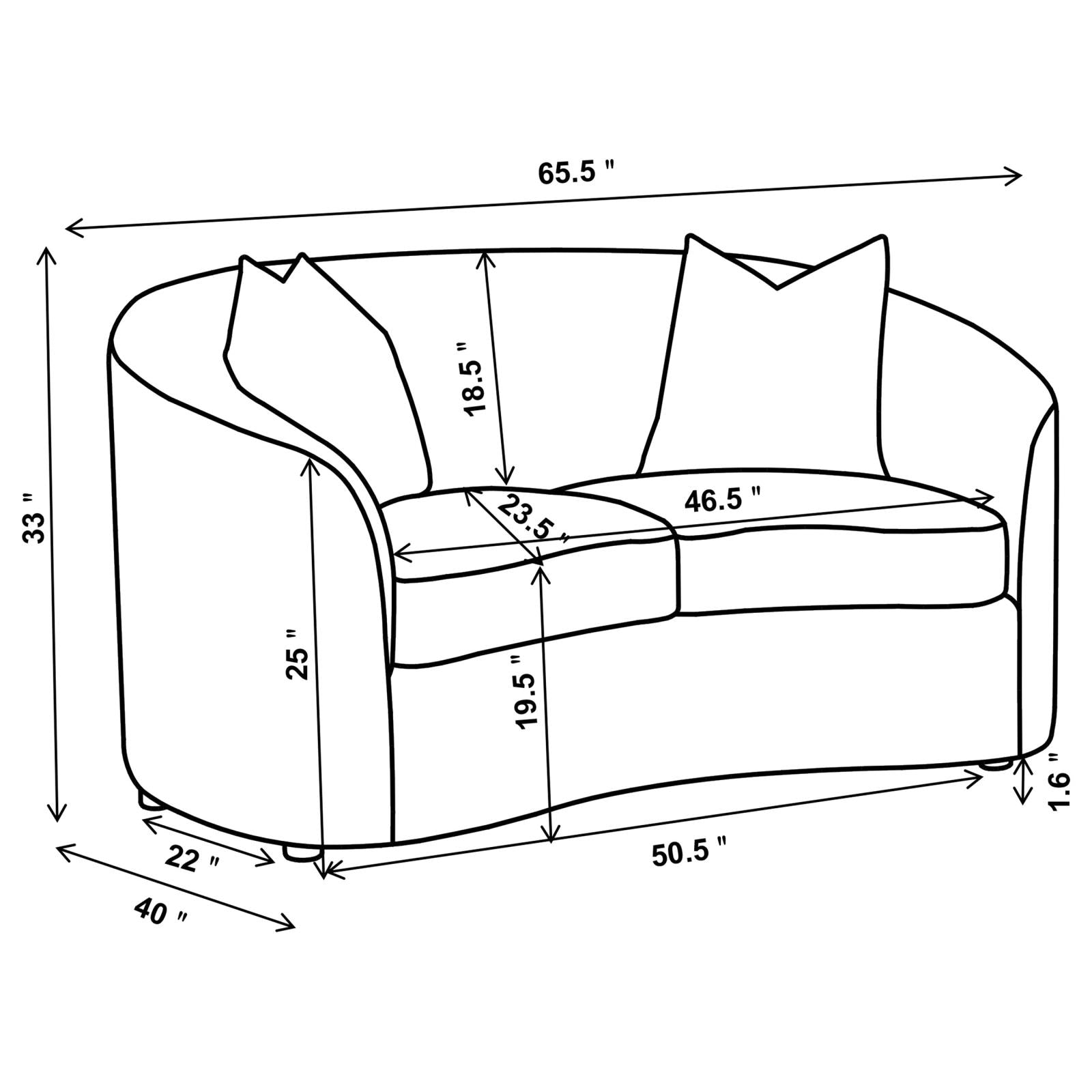 Rainn Upholstered Tight Back Loveseat Latte - 509172 - Bien Home Furniture & Electronics