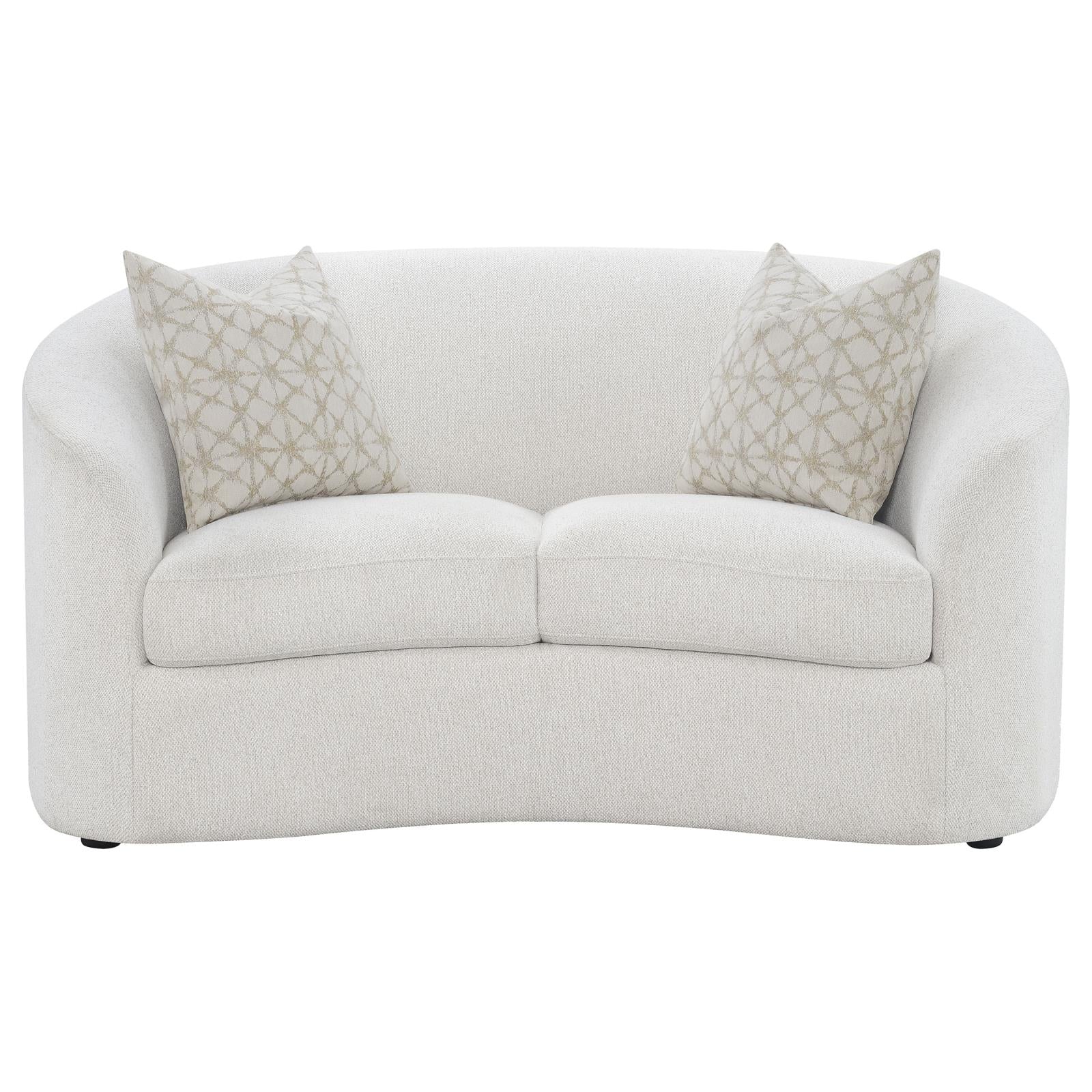 Rainn Upholstered Tight Back Loveseat Latte - 509172 - Bien Home Furniture & Electronics