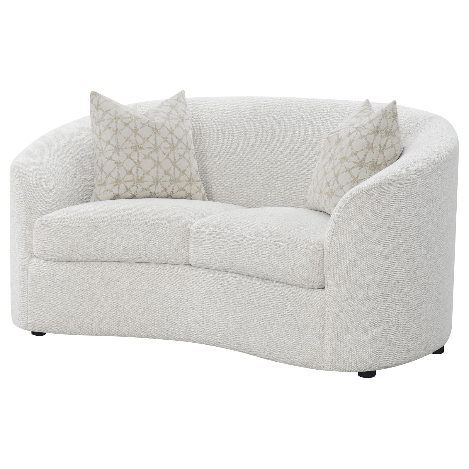 Rainn Upholstered Tight Back Loveseat Latte - 509172 - Bien Home Furniture & Electronics