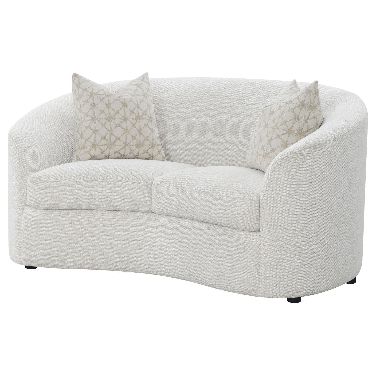 Rainn Upholstered Tight Back Loveseat Latte - 509172 - Bien Home Furniture &amp; Electronics