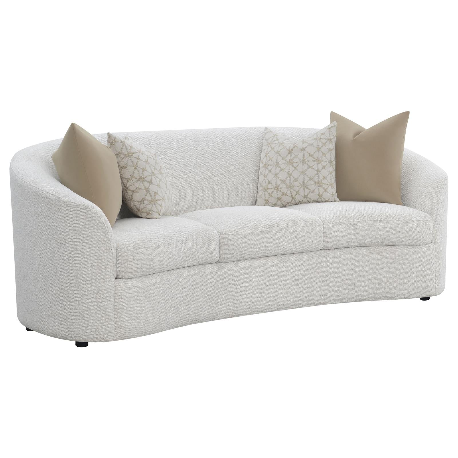 Rainn Upholstered Tight Back Sofa Latte - 509171 - Bien Home Furniture &amp; Electronics