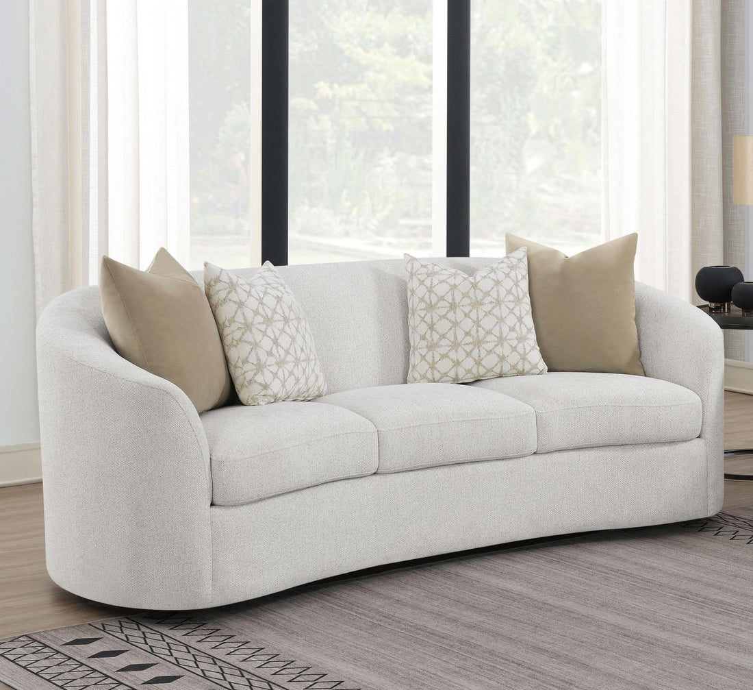Rainn Upholstered Tight Back Sofa Latte - 509171 - Bien Home Furniture &amp; Electronics