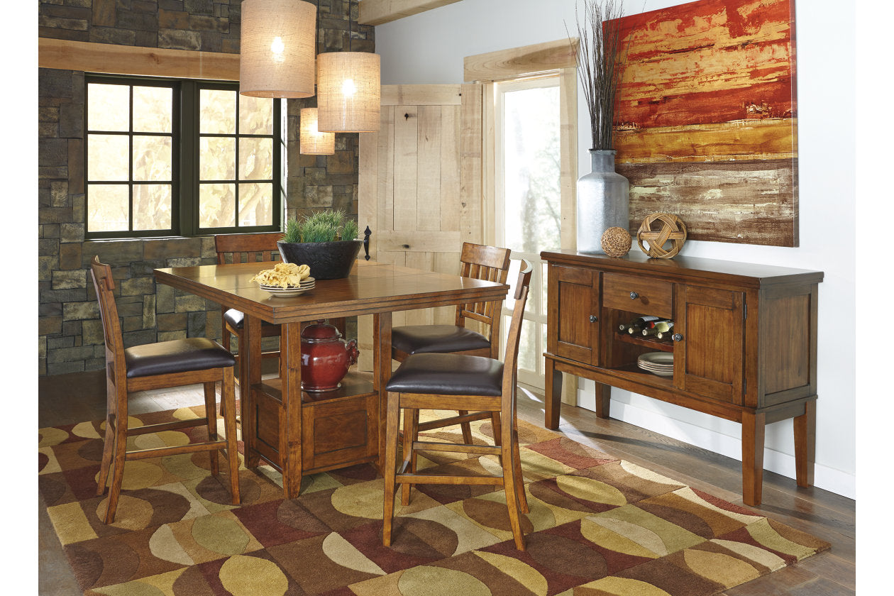 Ralene Medium Brown Counter Height Barstool, Set of 2 - D594-124 - Bien Home Furniture & Electronics