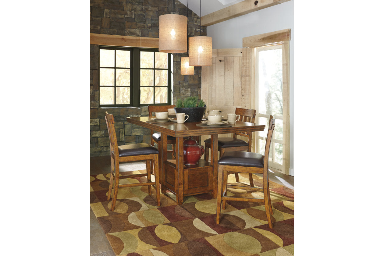 Ralene Medium Brown Counter Height Barstool, Set of 2 - D594-124 - Bien Home Furniture & Electronics