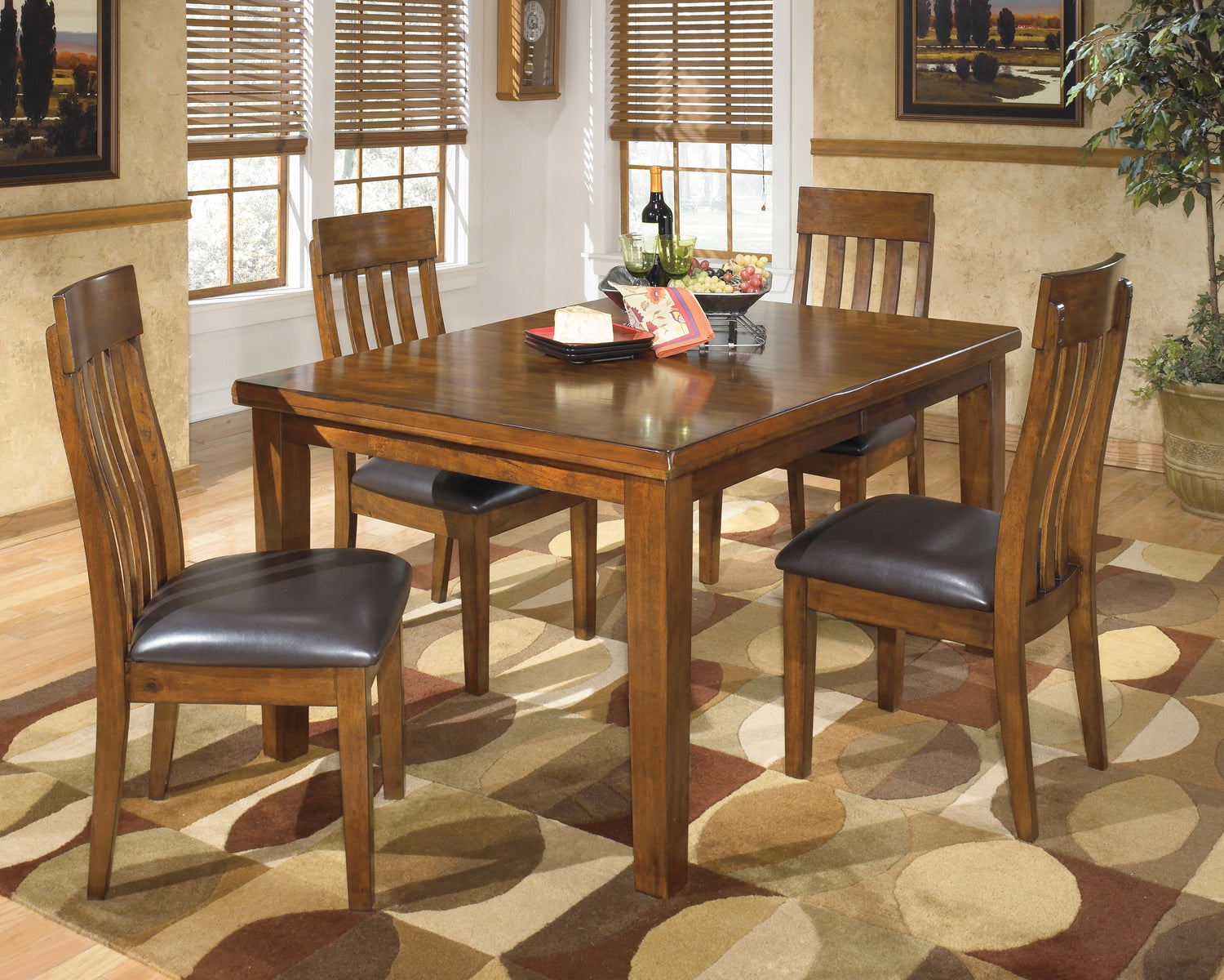 Ralene Medium Brown Extendable Dining Set - SET | D594-35 | D594-01(3) - Bien Home Furniture & Electronics