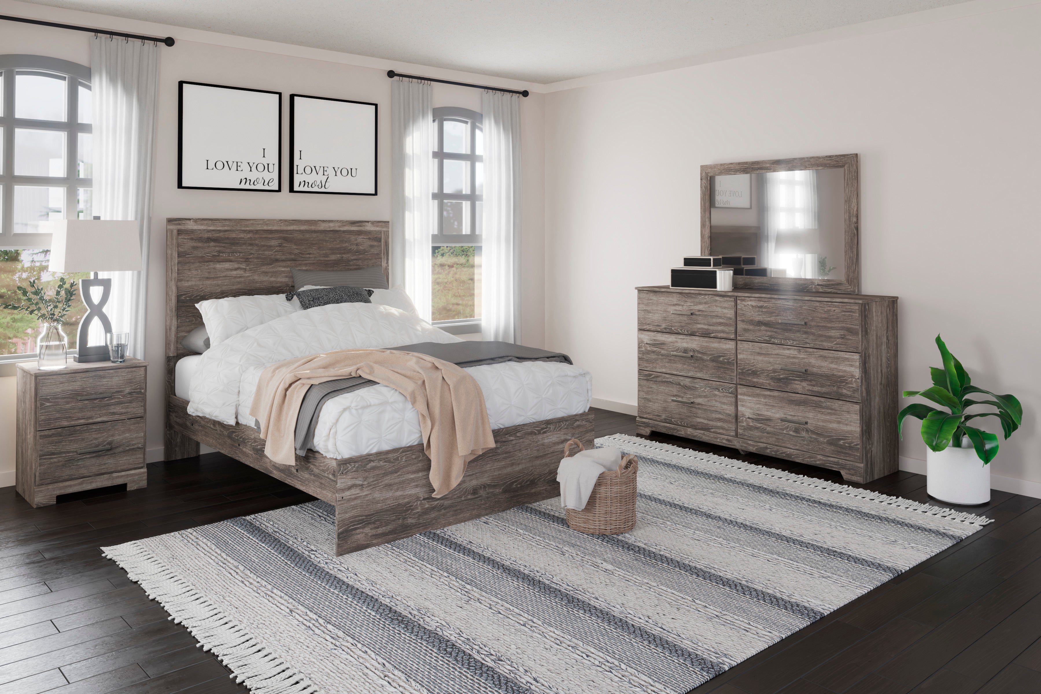 Ralinksi Gray Panel Youth Bedroom Set - SET | B2587-55 | B2587-86 | B2587-31 | B2587-36 | B2587-92 | B2587-44 - Bien Home Furniture & Electronics