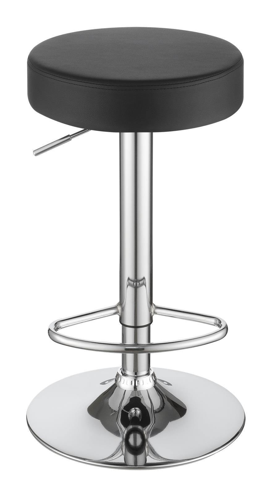 Ramses Chrome/Black 29" Adjustable Bar Stool - 102558 - Bien Home Furniture & Electronics