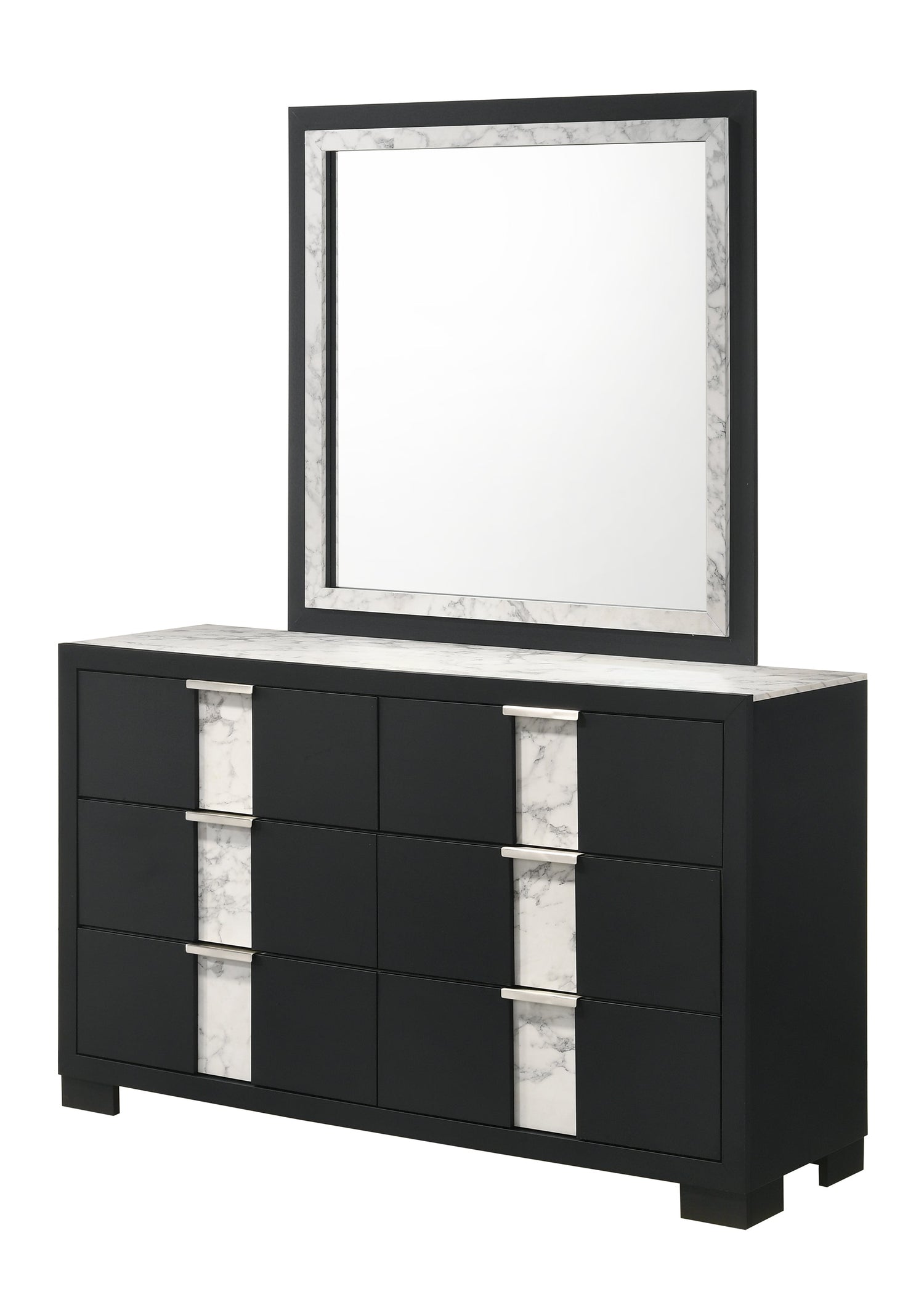 Rangley Black LED Panel Bedroom Set - SET | B6835-Q-HB | B6835-Q-FB | B6835-KQ-RAIL | B6835-2 | B6835-4 - Bien Home Furniture & Electronics