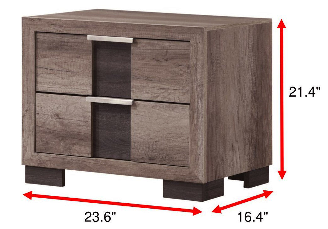 Rangley Brown LED Panel Bedroom Set - SET | B6830-Q-HB | B6830-Q-FB | B6830-KQ-RAIL | B6830-2 | B6830-4 - Bien Home Furniture & Electronics