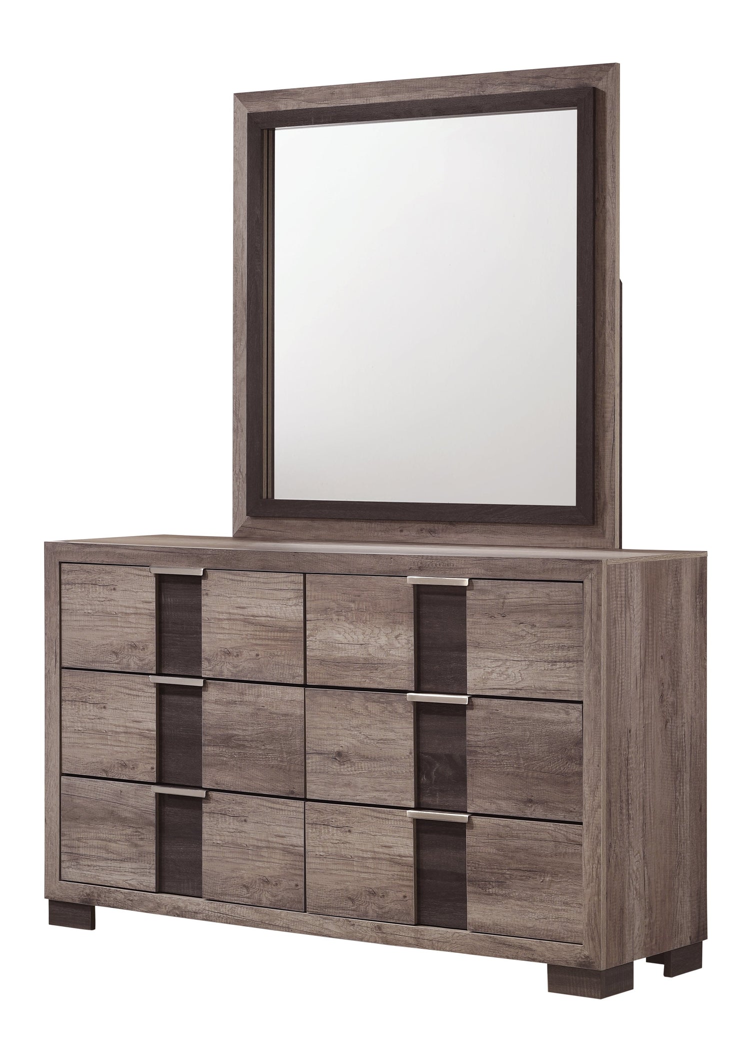 Rangley Brown LED Panel Bedroom Set - SET | B6830-Q-HB | B6830-Q-FB | B6830-KQ-RAIL | B6830-2 | B6830-4 - Bien Home Furniture & Electronics