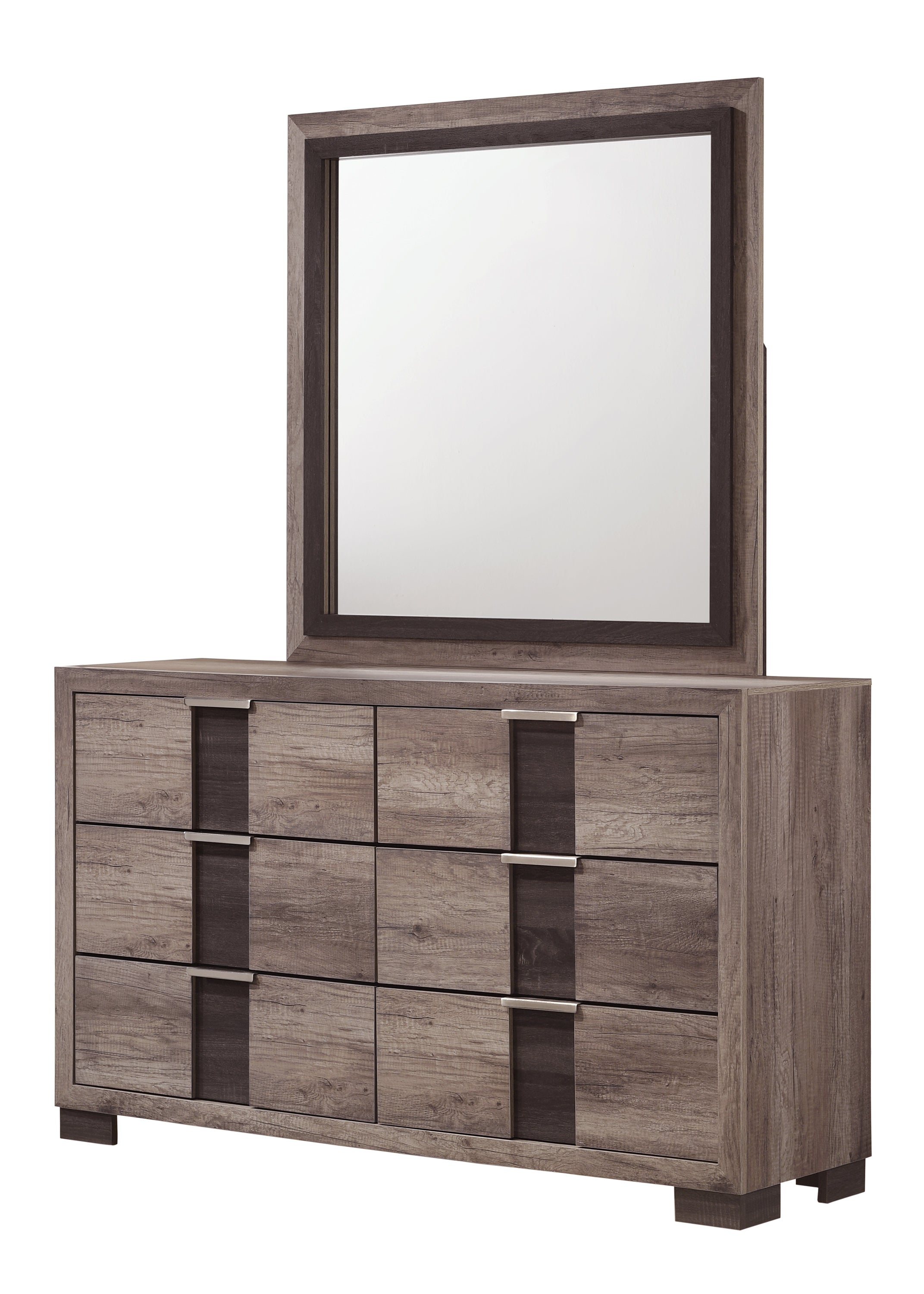 Rangley Brown LED Panel Bedroom Set - SET | B6830-Q-HB | B6830-Q-FB | B6830-KQ-RAIL | B6830-2 | B6830-4 - Bien Home Furniture & Electronics