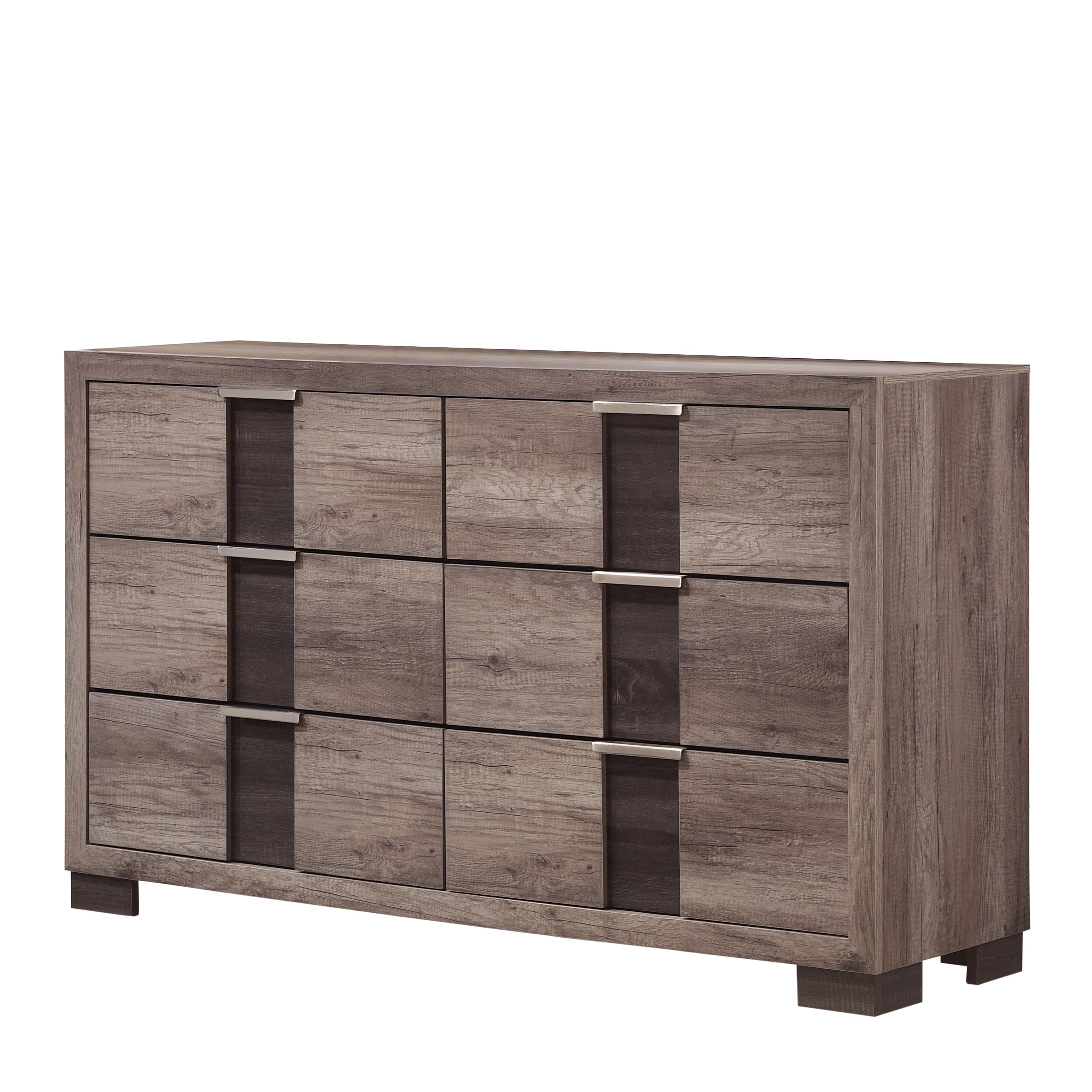 Rangley Brown LED Panel Bedroom Set - SET | B6830-Q-HB | B6830-Q-FB | B6830-KQ-RAIL | B6830-2 | B6830-4 - Bien Home Furniture &amp; Electronics