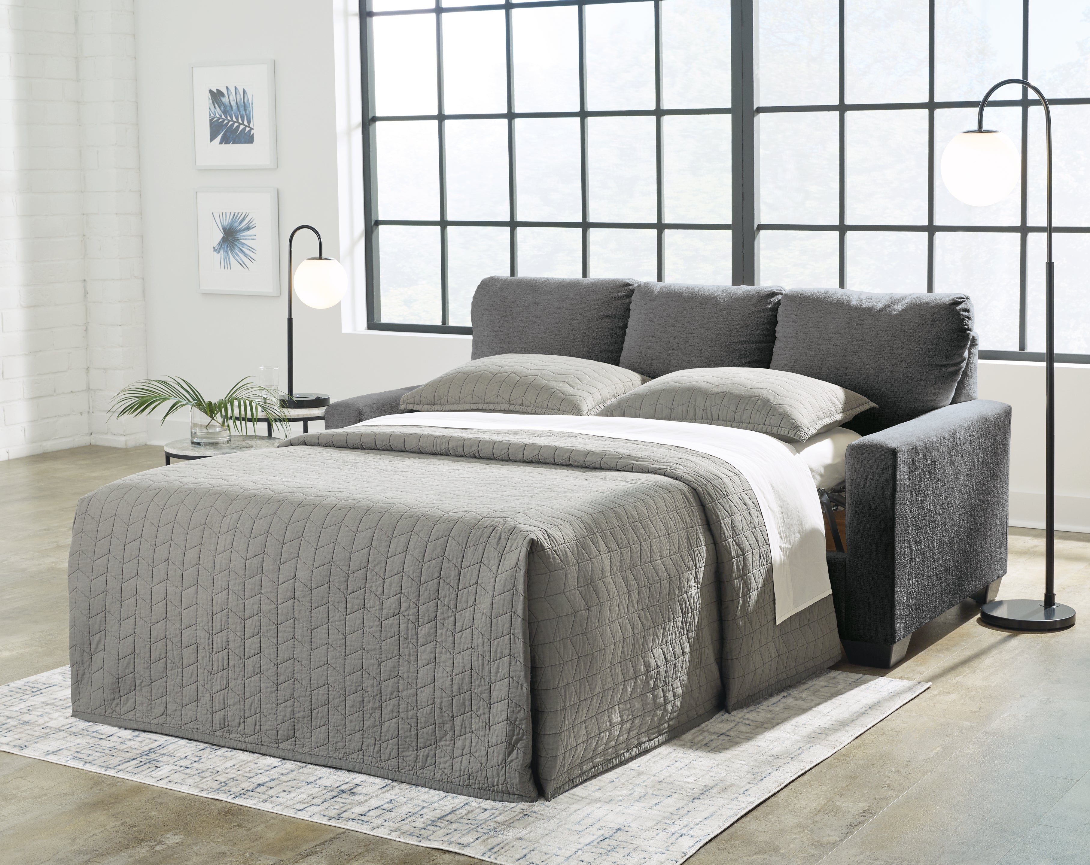 Rannis Pewter Full Sofa Sleeper - 5360236 - Bien Home Furniture & Electronics