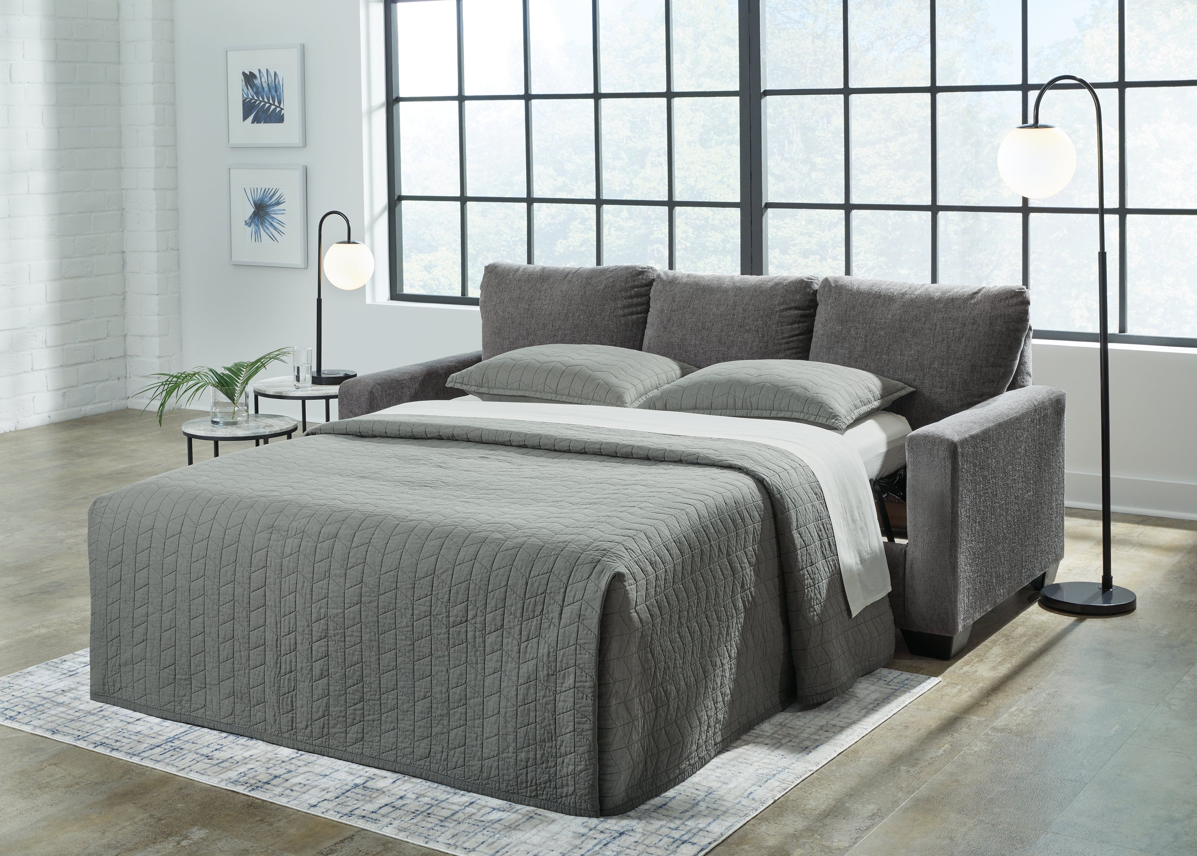 Rannis Pewter Queen Sofa Sleeper - 5360239 - Bien Home Furniture & Electronics