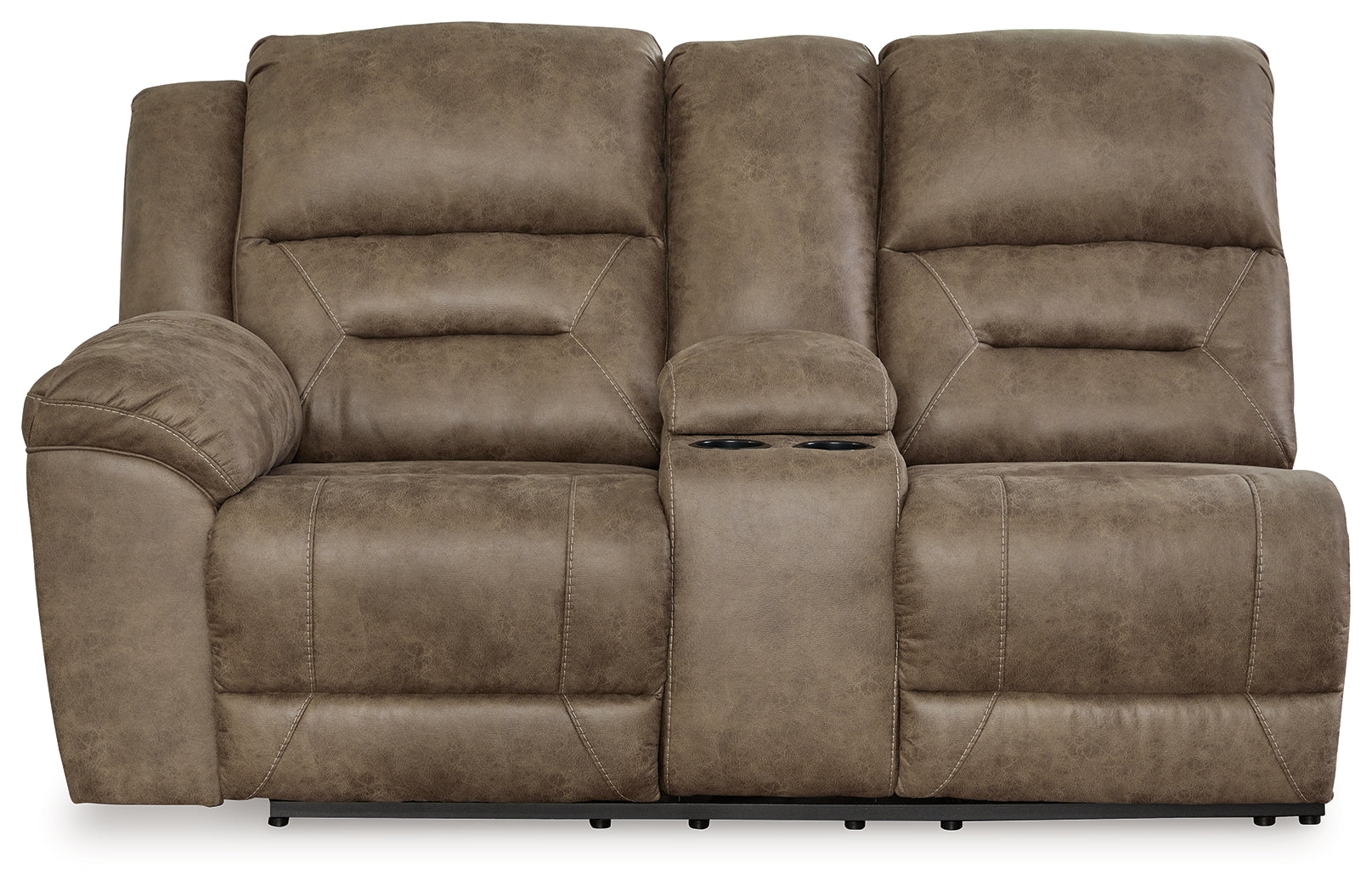 Ravenel Fossil Left-Arm Facing Power Reclining Loveseat with Console - 8310601 - Bien Home Furniture & Electronics
