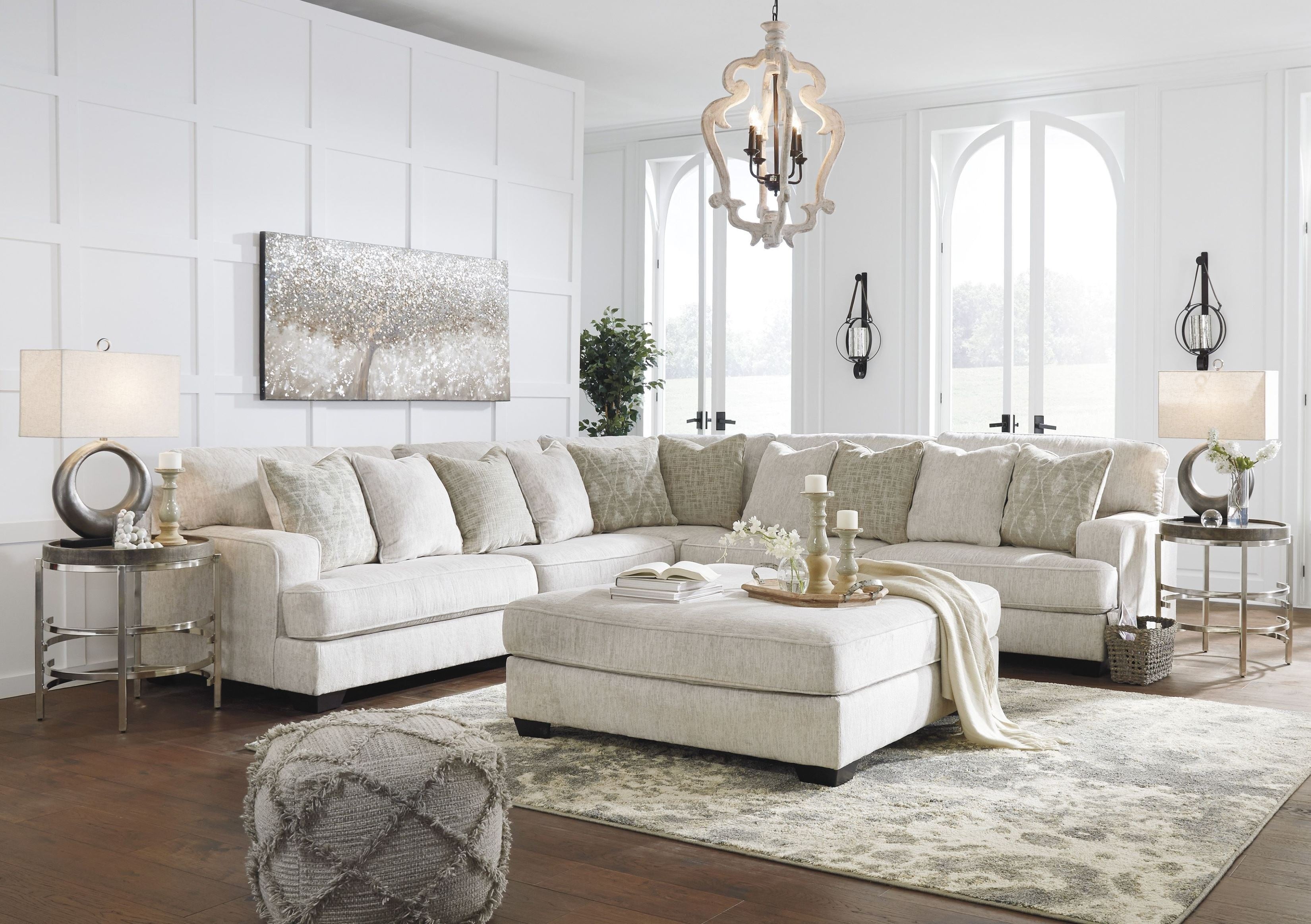 Rawcliffe Parchment 3-Piece Sectional - SET | 1960466 | 1960467 | 1960477 | 1960408 - Bien Home Furniture & Electronics