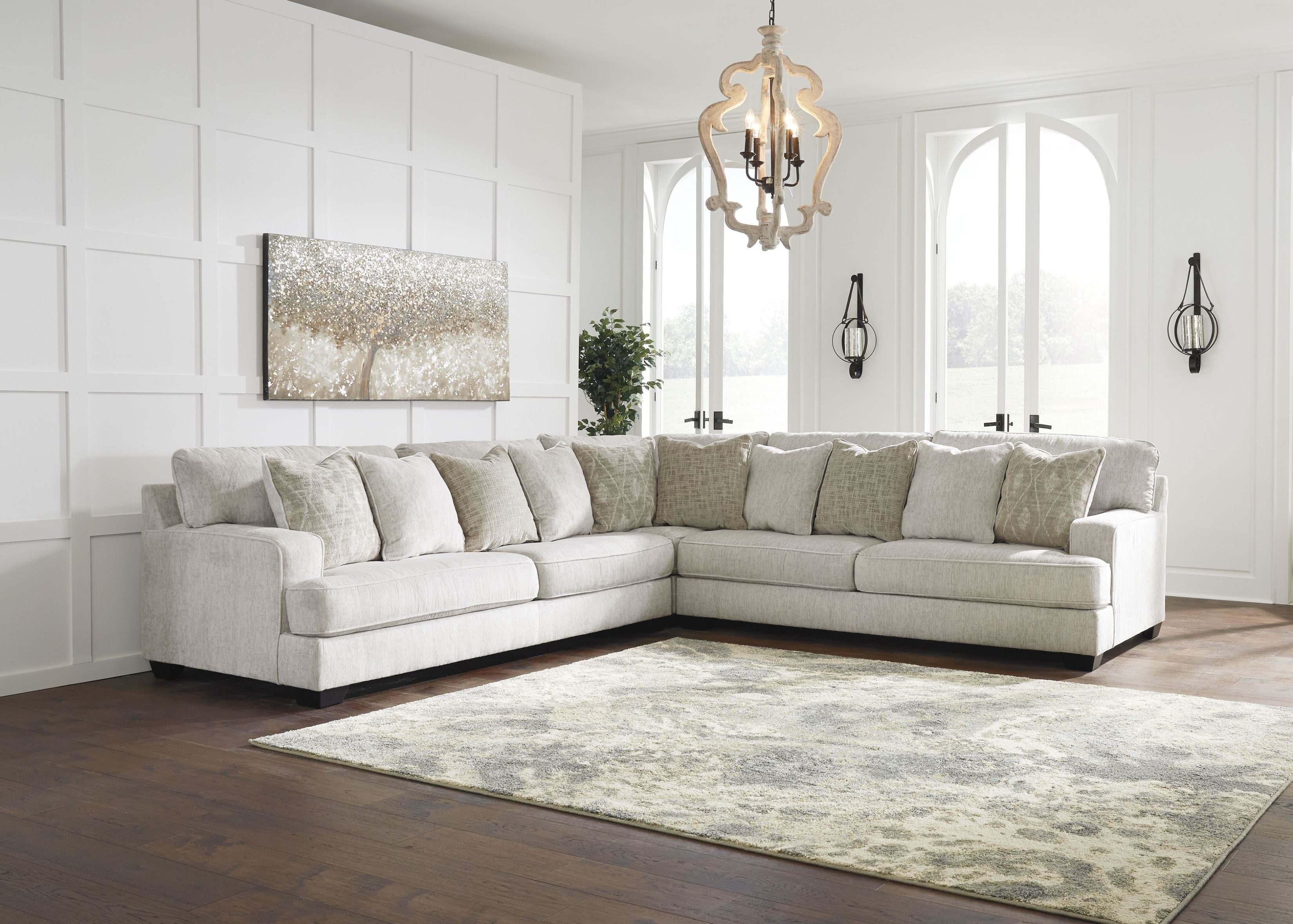 Rawcliffe Parchment 3-Piece Sectional - SET | 1960466 | 1960467 | 1960477 | 1960408 - Bien Home Furniture & Electronics