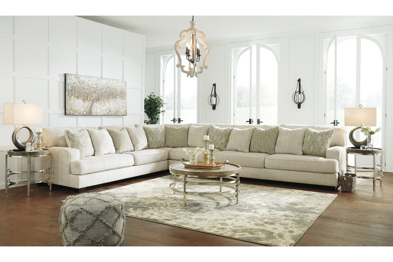 Rawcliffe Parchment 4-Piece Sectional - SET | 1960466 | 1960467 | 1960477 | 1960446 - Bien Home Furniture & Electronics