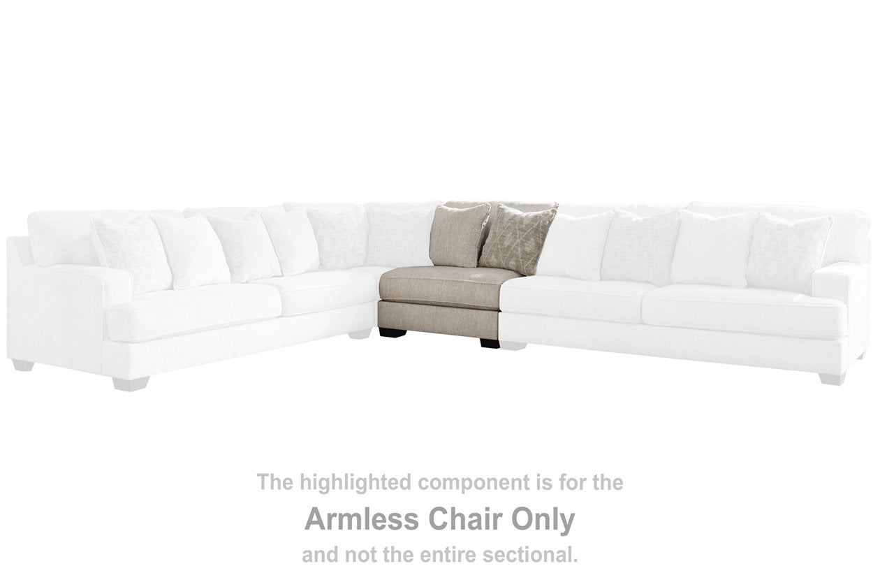 Rawcliffe Parchment Armless Chair - 1960446 - Bien Home Furniture & Electronics