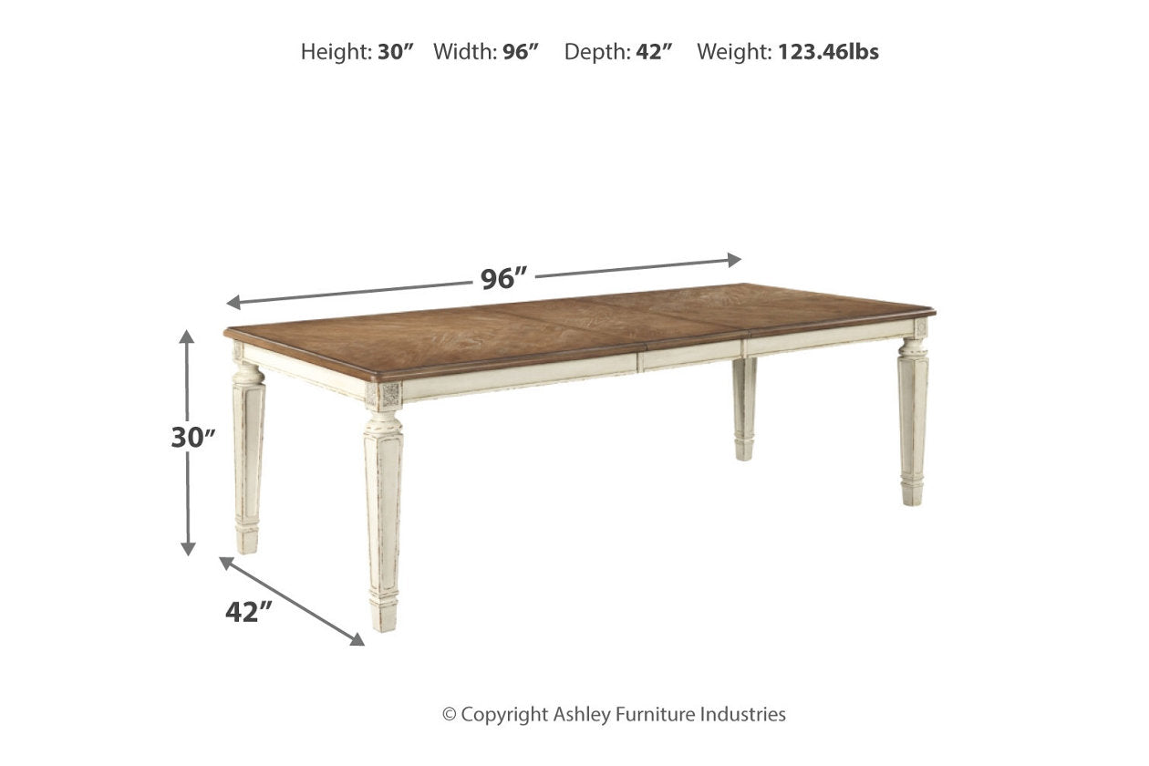 Realyn Chipped White Dining Extension Table - D743-45 - Bien Home Furniture & Electronics
