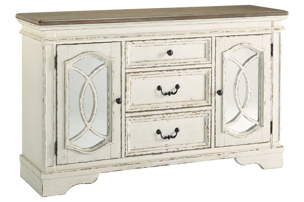 Realyn Chipped White Dining Server - D743-60 - Bien Home Furniture & Electronics