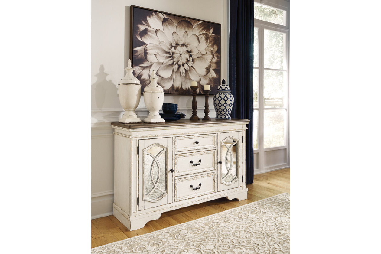 Realyn Chipped White Dining Server - D743-60 - Bien Home Furniture & Electronics