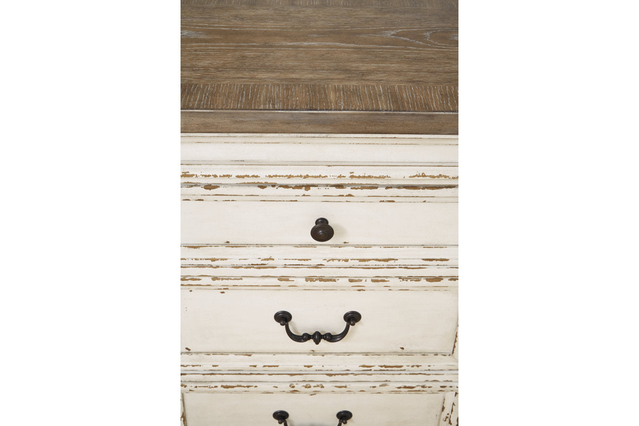 Realyn Chipped White Dining Server - D743-60 - Bien Home Furniture & Electronics