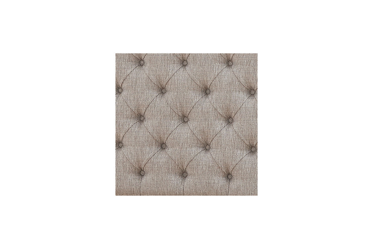 Realyn Chipped White Queen Upholstered Panel Bed - SET | B743-54 | B743-57 | B743-96 - Bien Home Furniture & Electronics